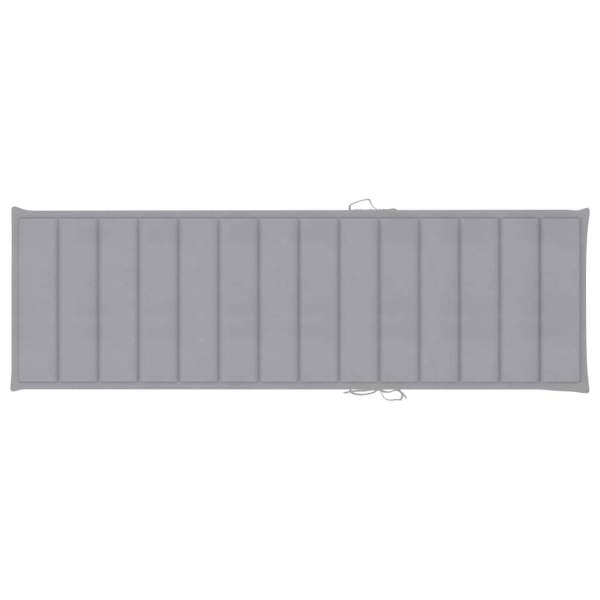  Sonnenliegen-Auflage Grau 200x60x3 cm Oxford-Gewebe