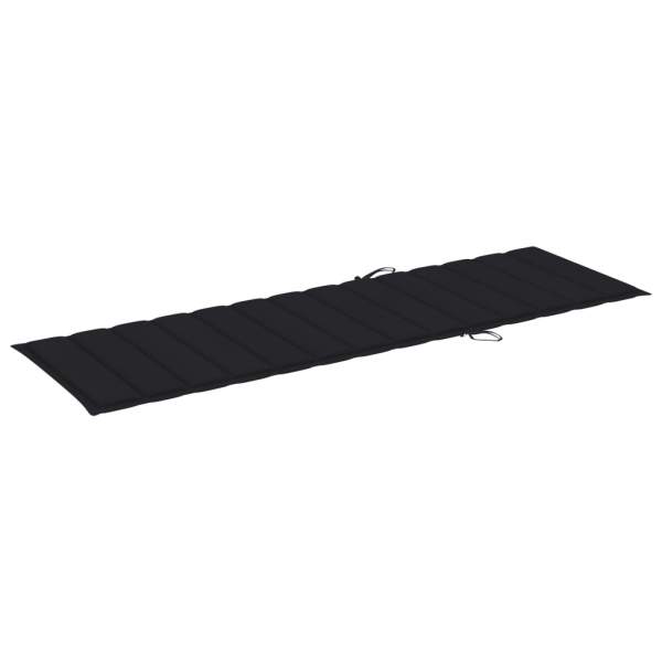  Sonnenliegen-Auflage Schwarz 200x60x3 cm Oxford-Gewebe