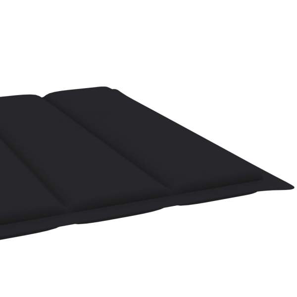  Sonnenliegen-Auflage Schwarz 200x60x3 cm Oxford-Gewebe