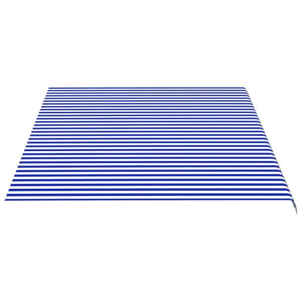 Markisenbespannung Blau und Weiß 5x3,5 m 