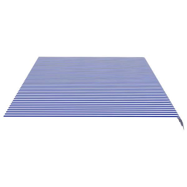 Markisenbespannung Blau und Weiß 6x3,5 m 
