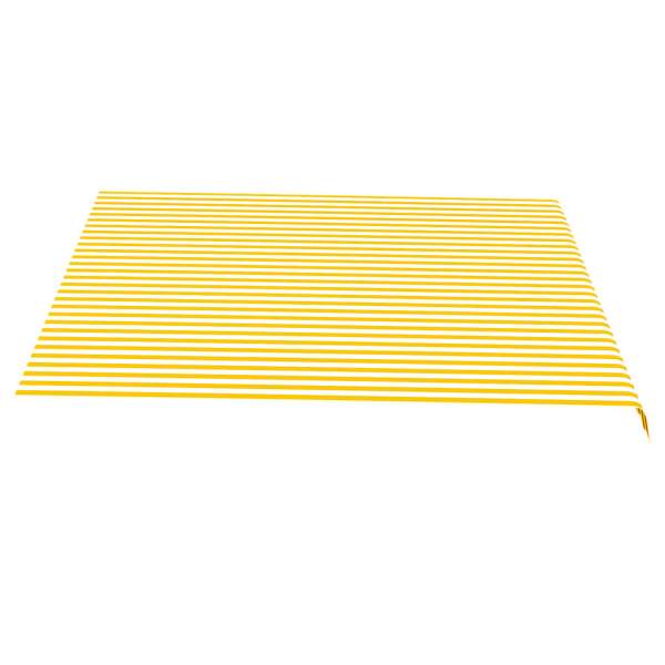 Markisenbespannung Gelb und Weiß 4x3,5 m