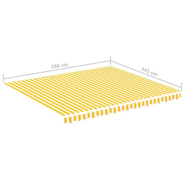 Markisenbespannung Gelb und Weiß 4x3,5 m