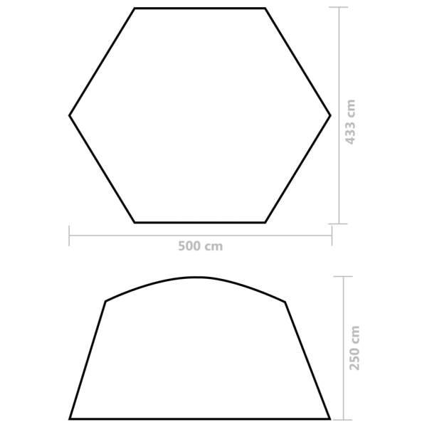  Pool-Zelt Stoff 500x433x250 cm Tarnfarben