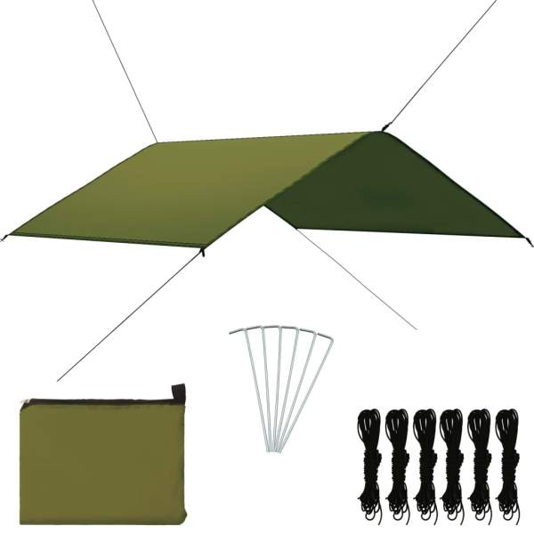  Outdoor-Tarp 4x4 m Grün