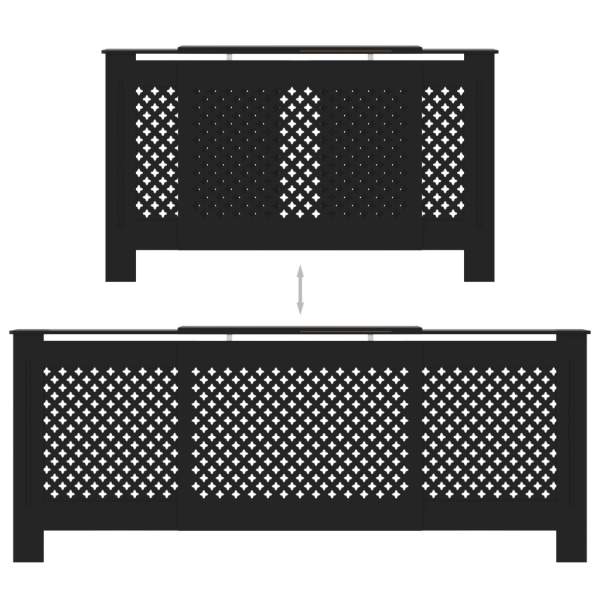  MDF Heizkörperverkleidung Schwarz 205 cm