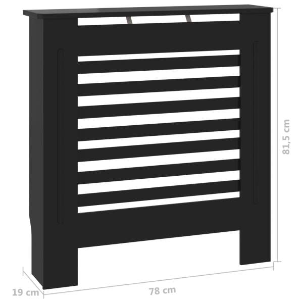  MDF Heizkörperverkleidung Schwarz 78 cm