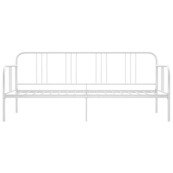  Schlafsofa Bettgestell Weiß Metall 90x200 cm