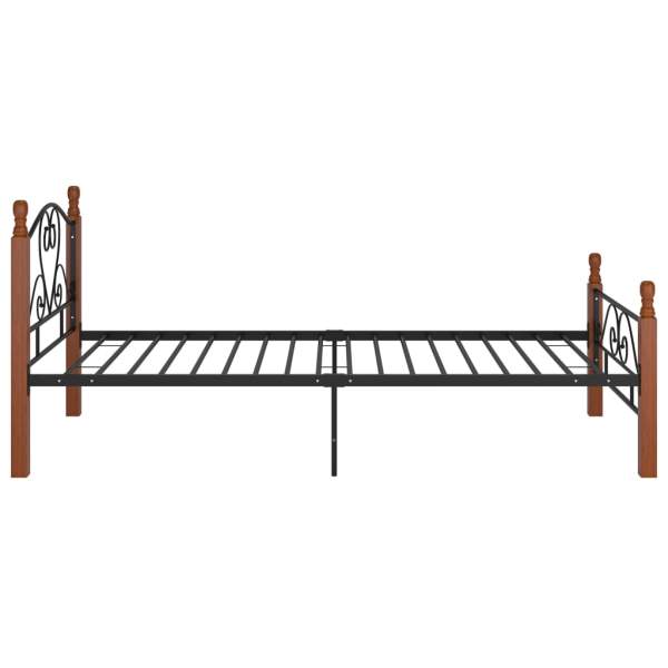 324939  Bed Frame Black Metal 90x200 cm