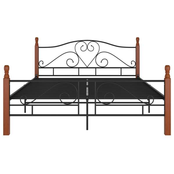 324942  Bed Frame Black Metal 140x200 cm