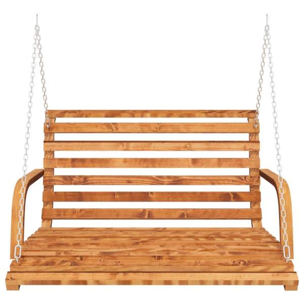 Schaukelbank Bugholz Massiv mit Teak-Finish 126x63x92 cm Schaukelbank Bugholz Massiv mit Teak-Finish 126x63x92 cm
