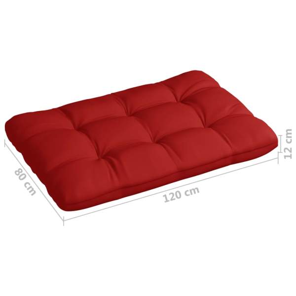  Palettensofa-Kissen 7 Stk. Rot