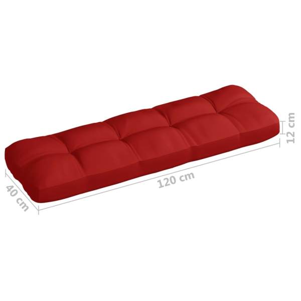  Palettensofa-Kissen 7 Stk. Rot