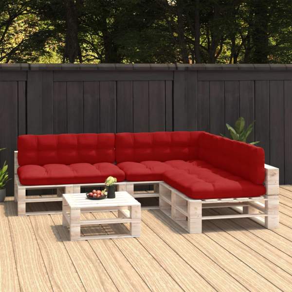  Palettensofa-Kissen 7 Stk. Rot