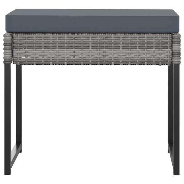  11-tlg. Garten-Essgruppe mit Kissen Poly Rattan Grey