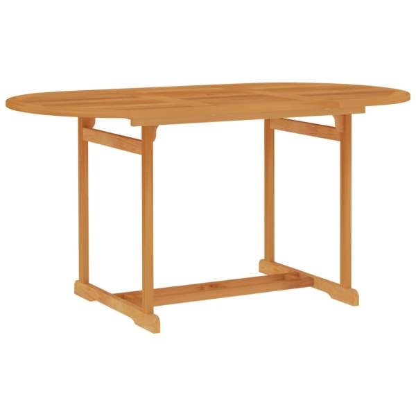  Gartentisch 150x90x75 cm Teak Massivholz