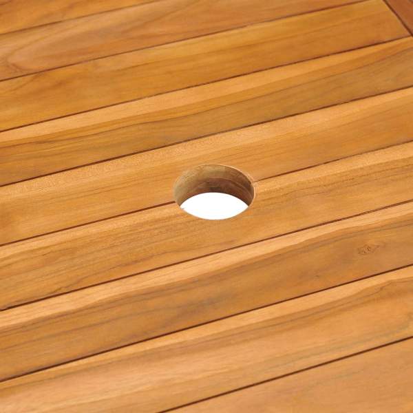  Gartentisch 150x90x75 cm Teak Massivholz