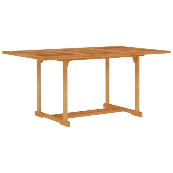  Gartentisch 150x90x75 cm Teak Massivholz