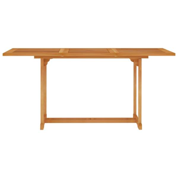  Gartentisch 150x90x75 cm Teak Massivholz