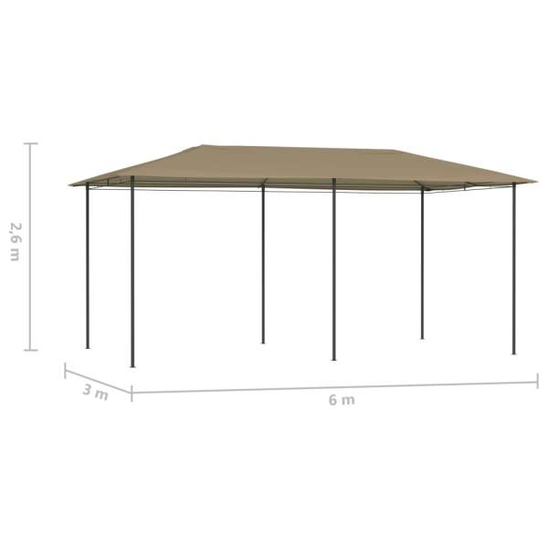  Pavillon 2,98x5,3x2,59 m Taupe 160 g/m²