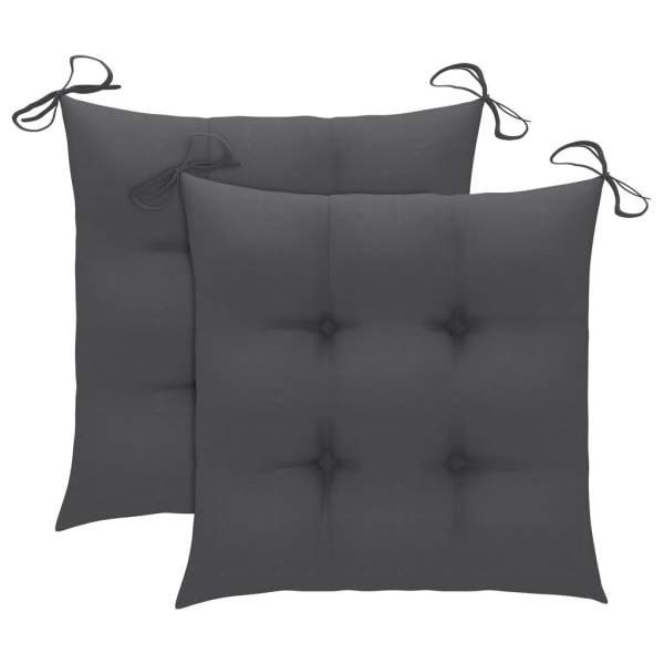  Stuhlkissen 2 Stk. Anthrazit 50x50x7 cm Oxford-Gewebe