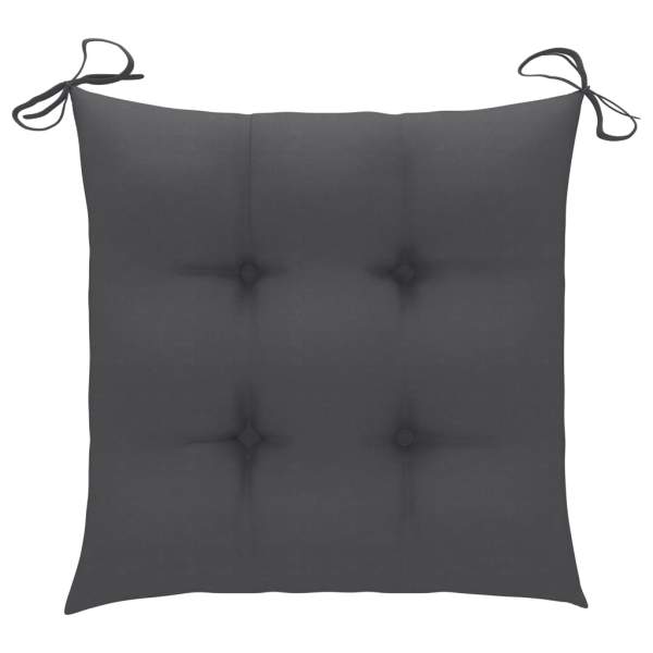  Stuhlkissen 2 Stk. Anthrazit 50x50x7 cm Oxford-Gewebe