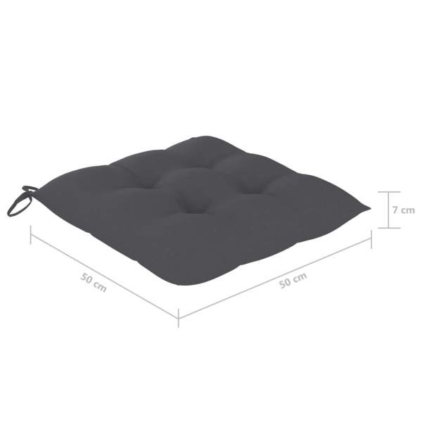  Stuhlkissen 2 Stk. Anthrazit 50x50x7 cm Oxford-Gewebe