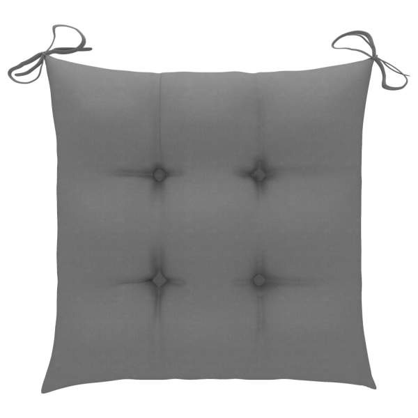  Stuhlkissen 2 Stk. Grau 50x50x7 cm Oxford-Gewebe