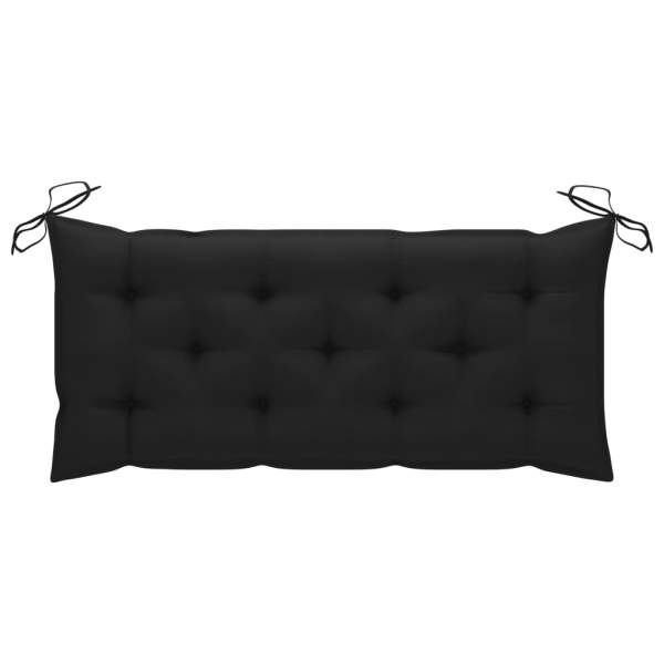 Gartenbank-Auflage Schwarz 120x(50+50)x7 cm Oxford-Gewebe Gartenbank-Auflage Schwarz 120x(50+50)x7 cm Oxford-Gewebe