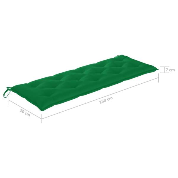  Gartenbank-Auflage Grün 150x(50+50)x7 cm Oxford-Gewebe