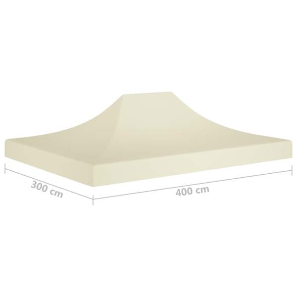  Partyzelt-Dach 4x3 m Creme 270 g/m²