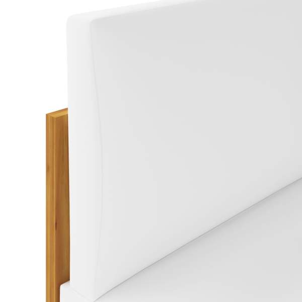  5-tlg. Garten-Lounge-Set mit Kissen Cremeweiß Massivholz Akazie