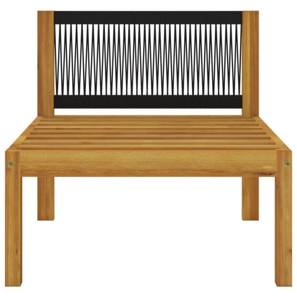  3-Sitzer-Gartensofa mit Kissen Massivholz Akazie