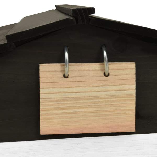 Mähroboter-Garage Schwarz und Weiß 78x74x54 cm WPC