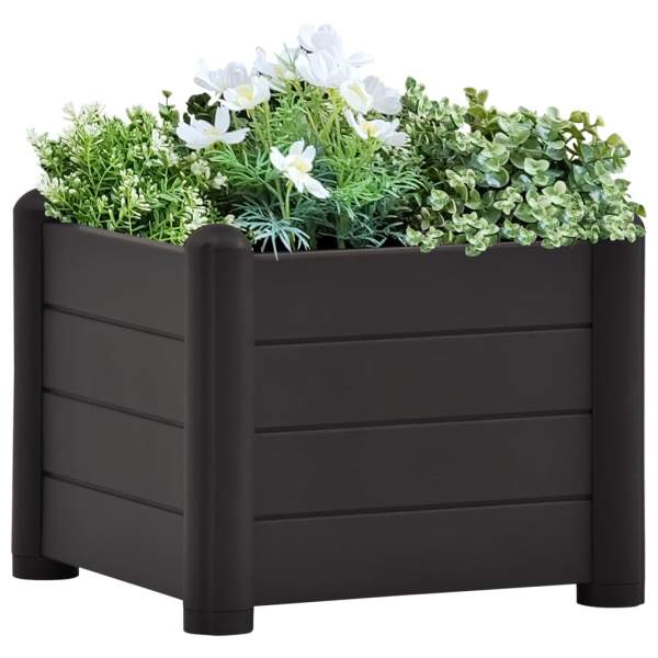  Garten-Hochbeet PP Anthrazit 43x43x35 cm