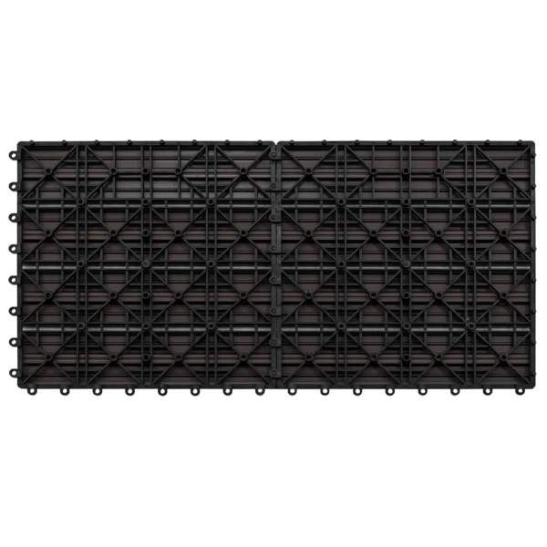  Terrassenfliesen 6 Stk. WPC 60x30 cm 1,08 m² Dunkelbraun  