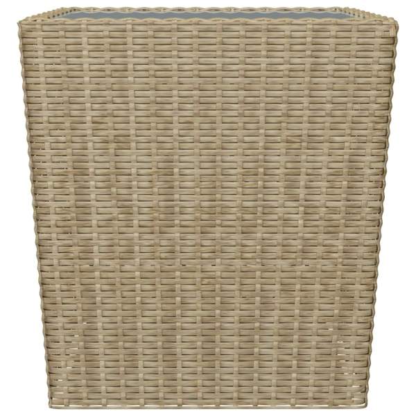 3-tlg. Bistro-Set Poly Rattan und Hartglas Beige 3-tlg. Bistro-Set Poly Rattan und Hartglas Beige