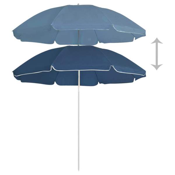 Sonnenschirm mit Stahlmast Blau 180 cm