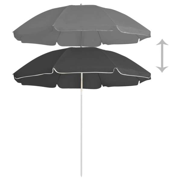 Sonnenschirm mit Stahlmast Anthrazit 180 cm