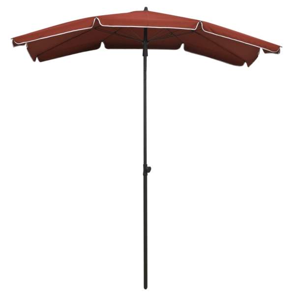  Sonnenschirm mit Mast 200x130 cm Terracotta-Rot