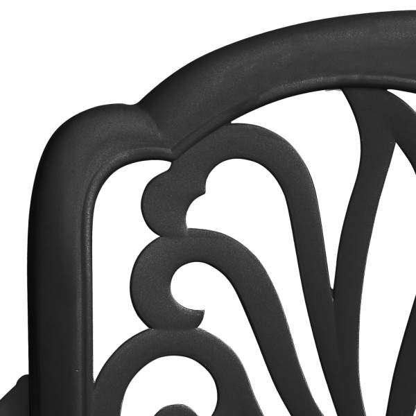  Gartenstühle 2 Stk. Aluminiumguss Schwarz