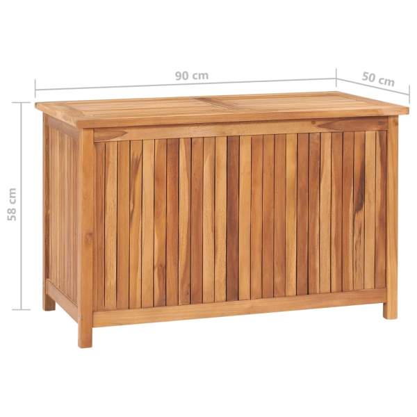  Gartenbox 90x50x58 cm Massivholz Teak 