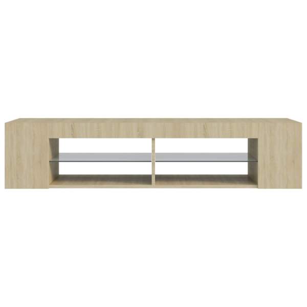 TV-Schrank mit LED-Leuchten Sonoma-Eiche 135x39x30 cm 