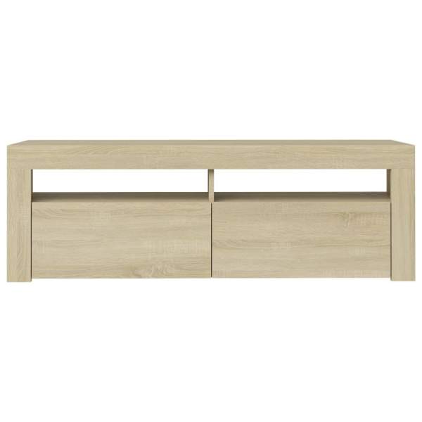 TV-Schrank mit LED-Leuchten Sonoma-Eiche 120x35x40 cm