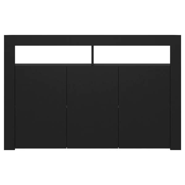 Sideboard mit LED-Leuchten Schwarz 115,5x30x75 cm