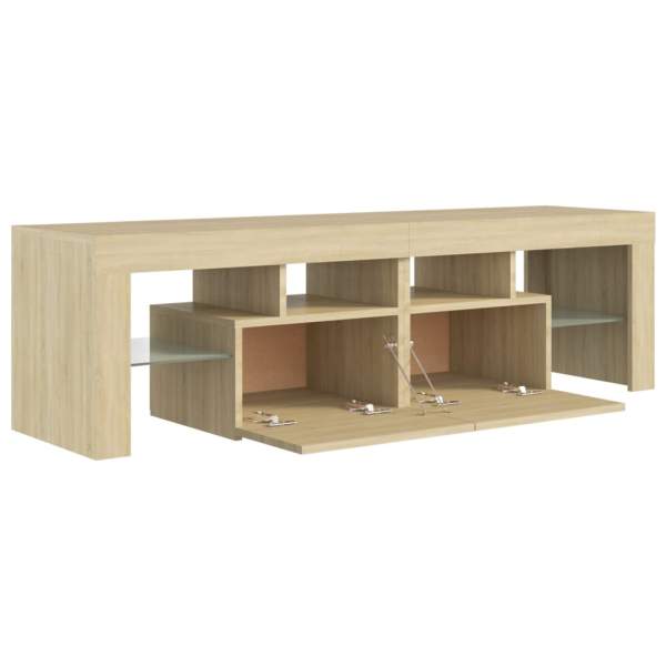  TV-Schrank mit LED-Beleuchtung Sonoma-Eiche 140x36,5x40 cm