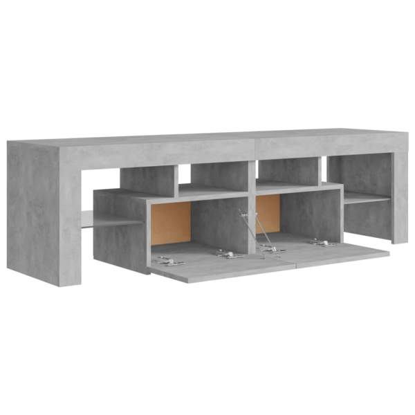  TV-Schrank mit LED-Beleuchtung Betongrau 140x36,5x40 cm