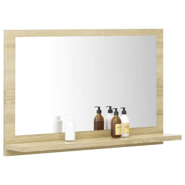  Badspiegel Sonoma-Eiche 60x10,5x37 cm Holzwerkstoff