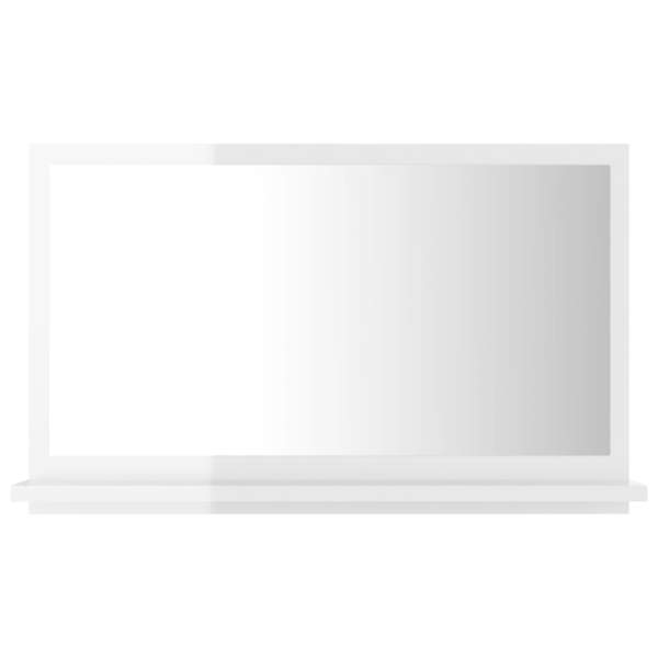  Badspiegel Hochglanz-Weiß 60x10,5x37 cm Holzwerkstoff