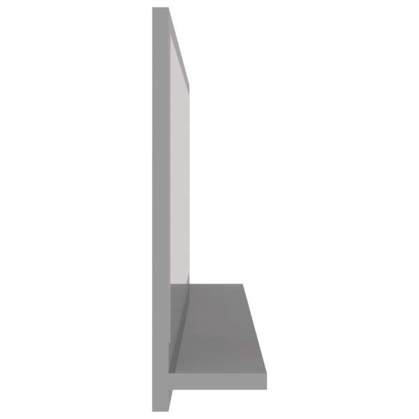  Badspiegel Hochglanz-Grau 80x10,5x37 cm Holzwerkstoff